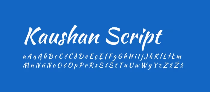 15 Kaushan Script Darmowe fonty z polskimi znakami