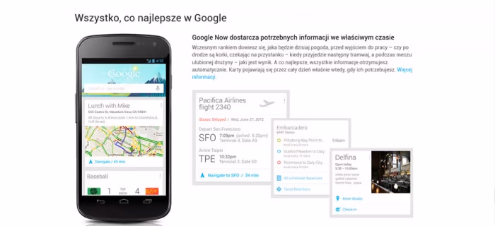 Strona telefonu Nexus