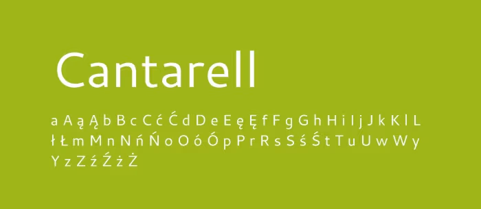 03 Cantarell Darmowe fonty z polskimi znakami