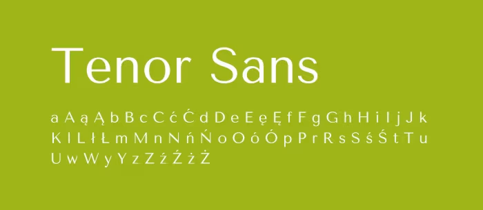 04 Tenor Sans Darmowe fonty z polskimi znakami