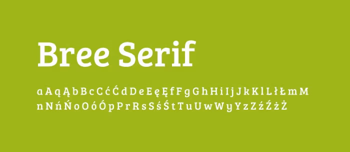 05 Bree Serif Darmowe fonty z polskimi znakami