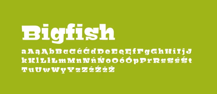 12 Bigfish Darmowe fonty z polskimi znakami