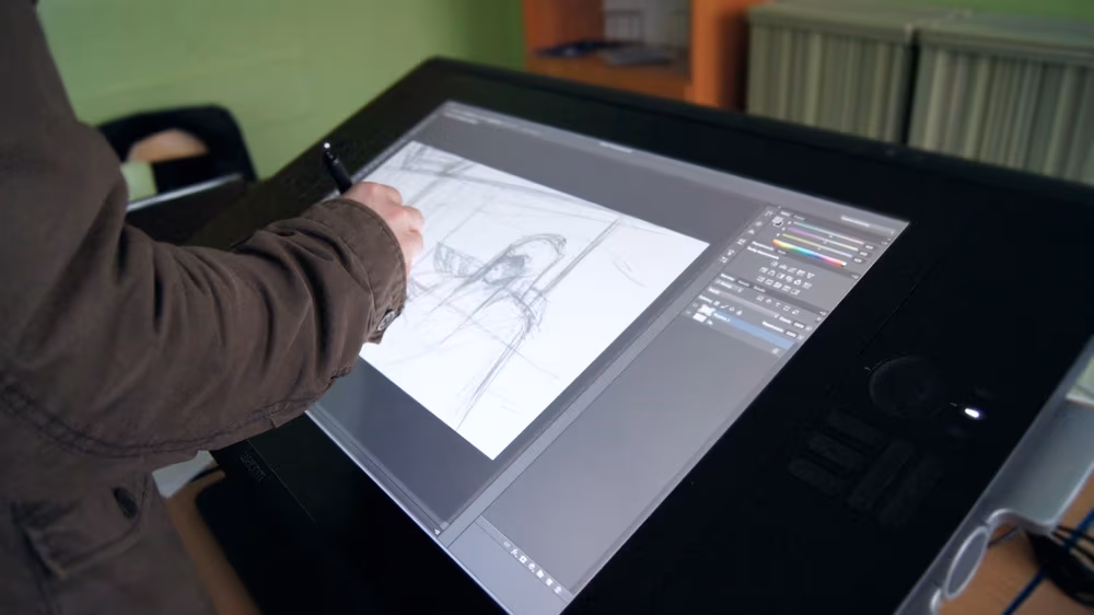 Mateusz i tablet Cintiq