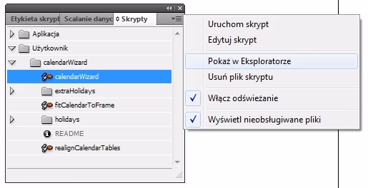 01 Projektujemy kalendarz z imieninami Indesign Kalendarium