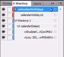 07 Projektujemy kalendarz z imieninami Indesign Kalendarium