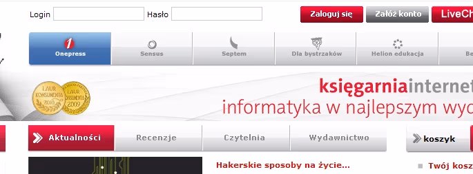 Panel logowania Helion jako przykład intuicyjności