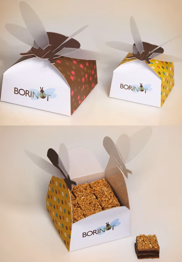 Pudełko ciasteczek Borinots - via lovelypackage