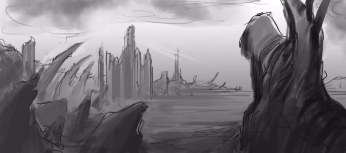 01 Matte Painting, szkic