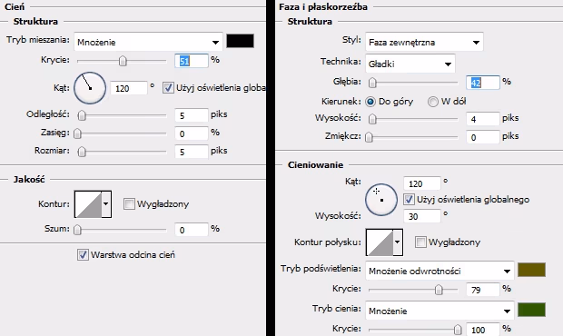 12 Cien, Faza i plaskorzezba Photoshop