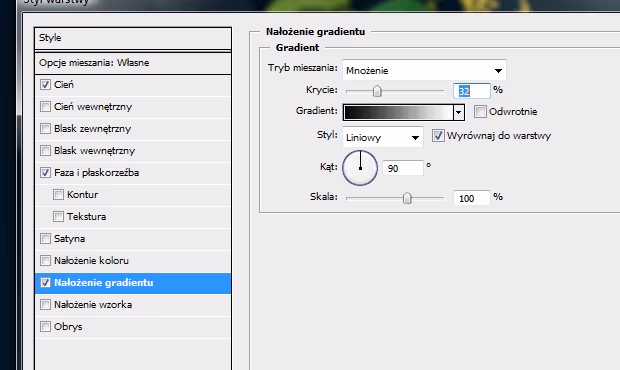 13 Nalozenie gradientu Photoshop