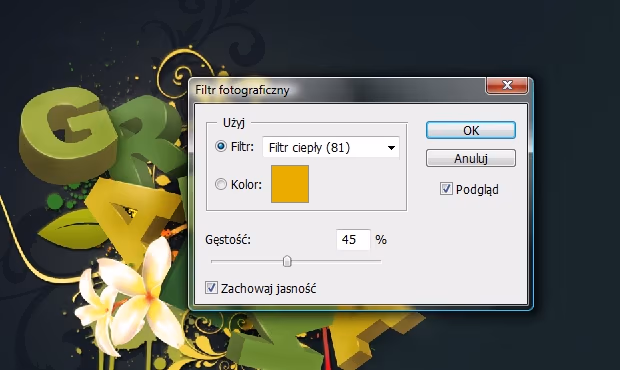 17 Filtr fotograficzny Photoshop